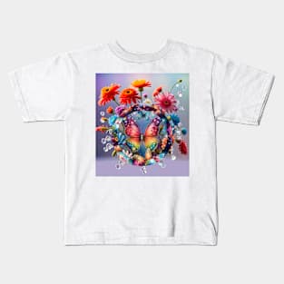 Flower Butterfly Kids T-Shirt